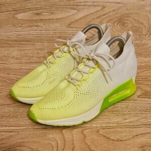 DKNY Ashly Sneakers Neon Green White Women's Shoes Size 8M Fsshion Running